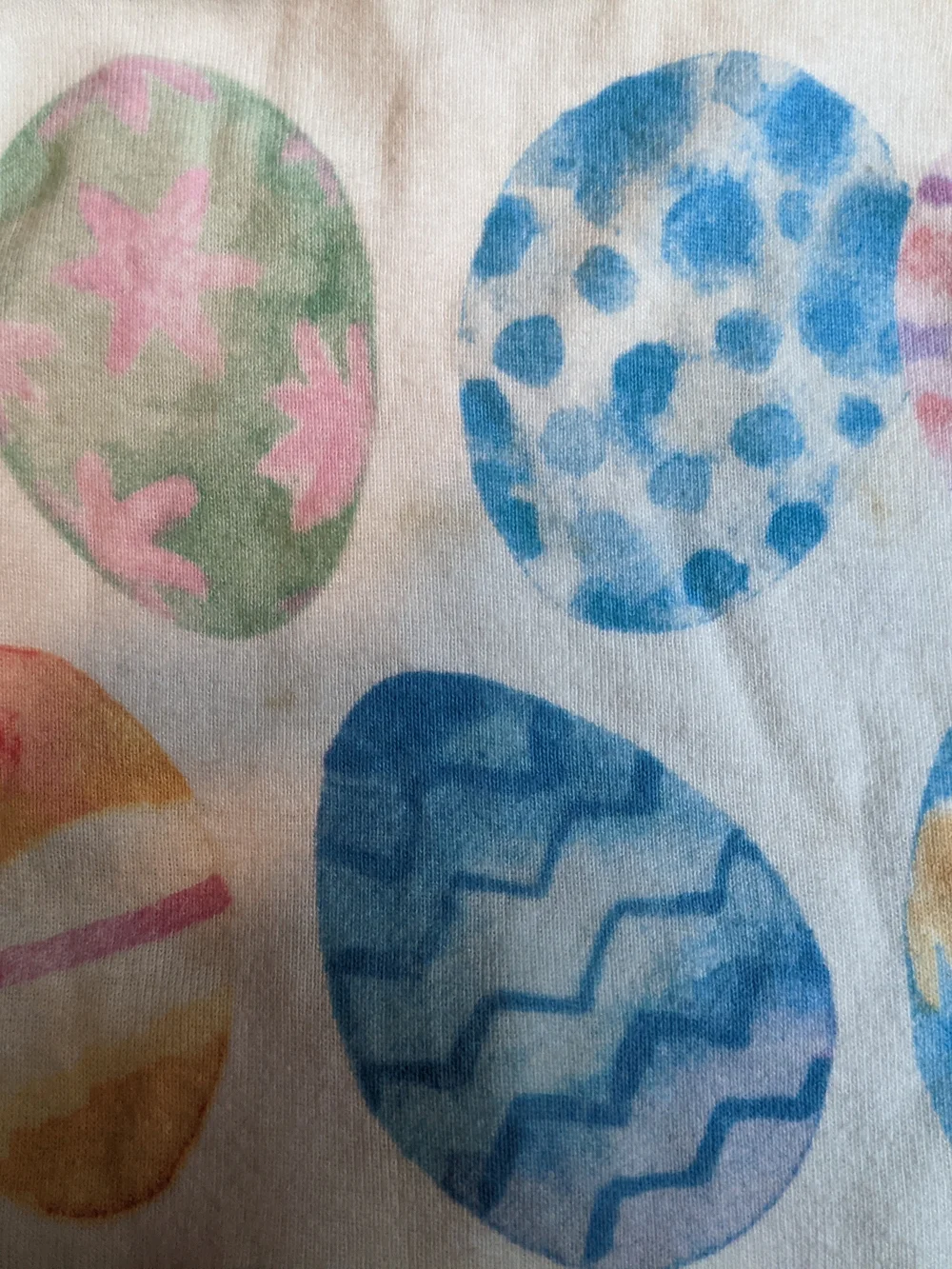 Toddler 2T Pajama Set with Colorful Easter Egg Print